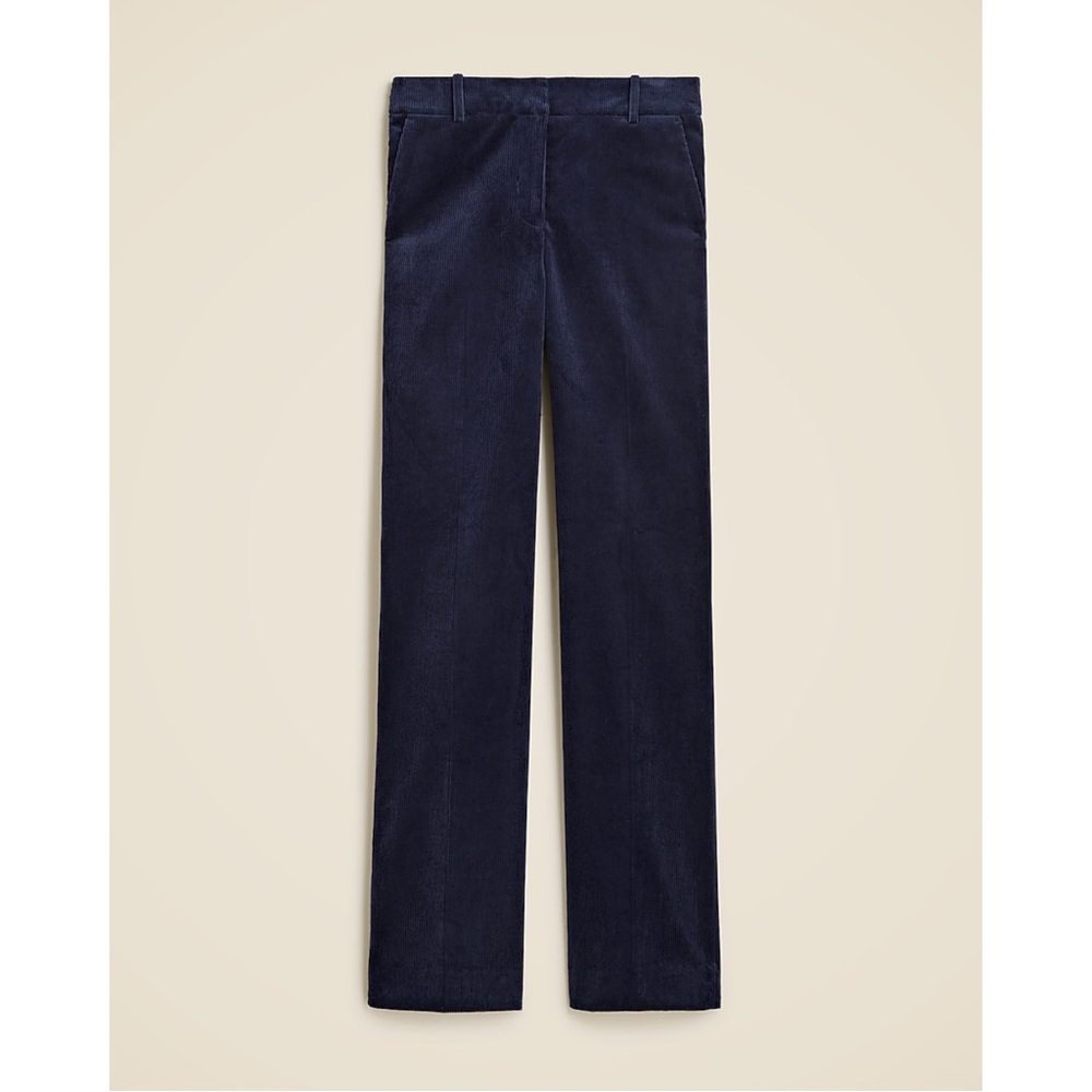J. Crew Natalia Pant in Stretch Corduroy Trouser Bottoms High-Rise Straight